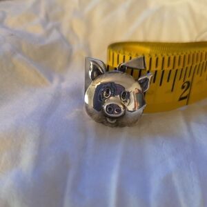 Sterling Silver Pig Locket Pendant